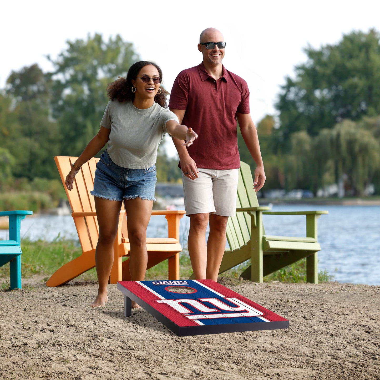 NFL New York Giants 2' x 3' MDF Cornhole Set