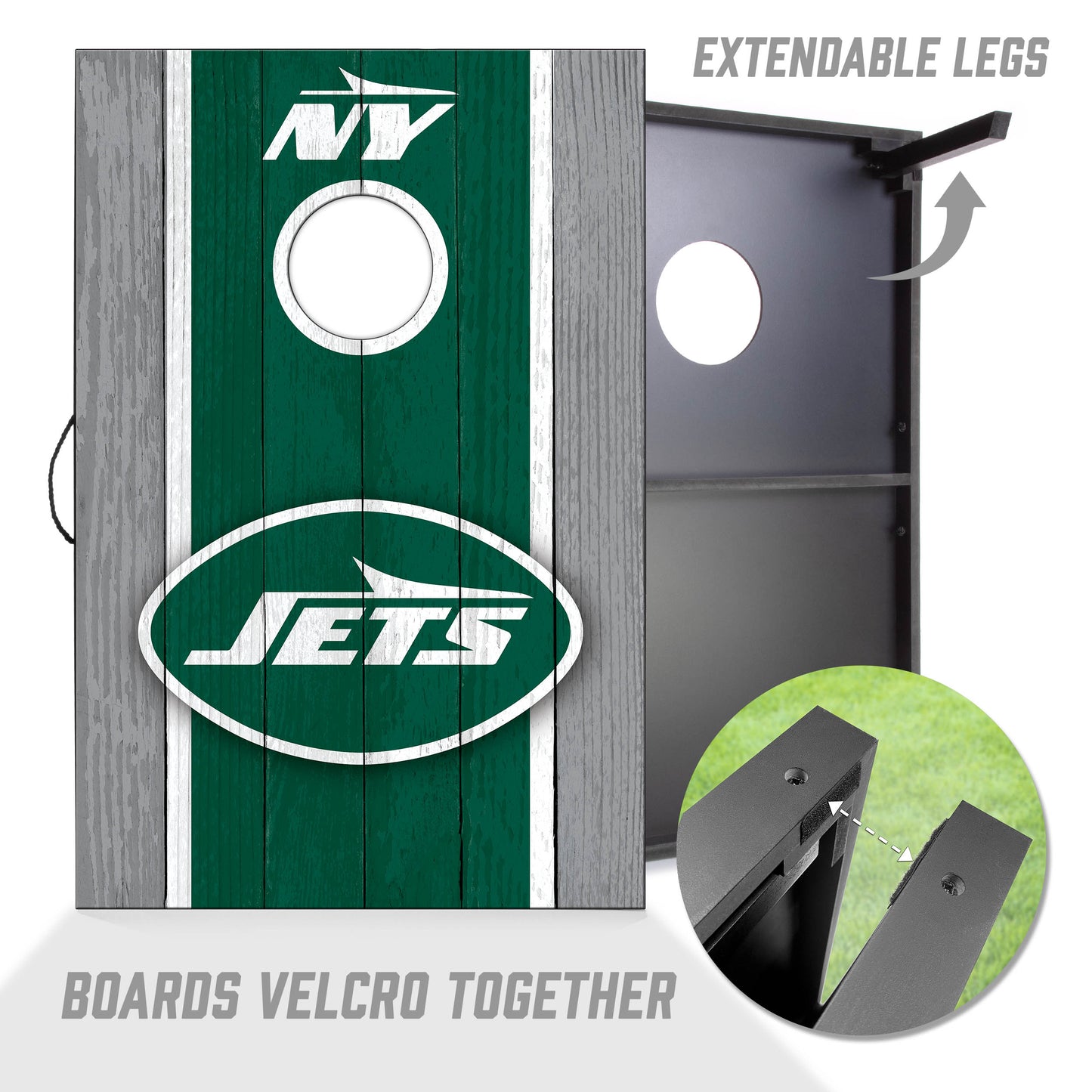 NFL New York Jets 2' x 3' MDF Cornhole Set