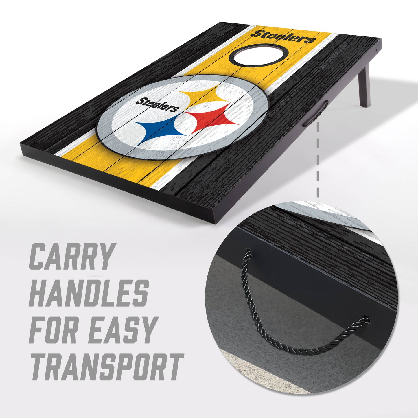 NFL Pittsburgh Steelers 2' x 3' MDF Cornhole Set