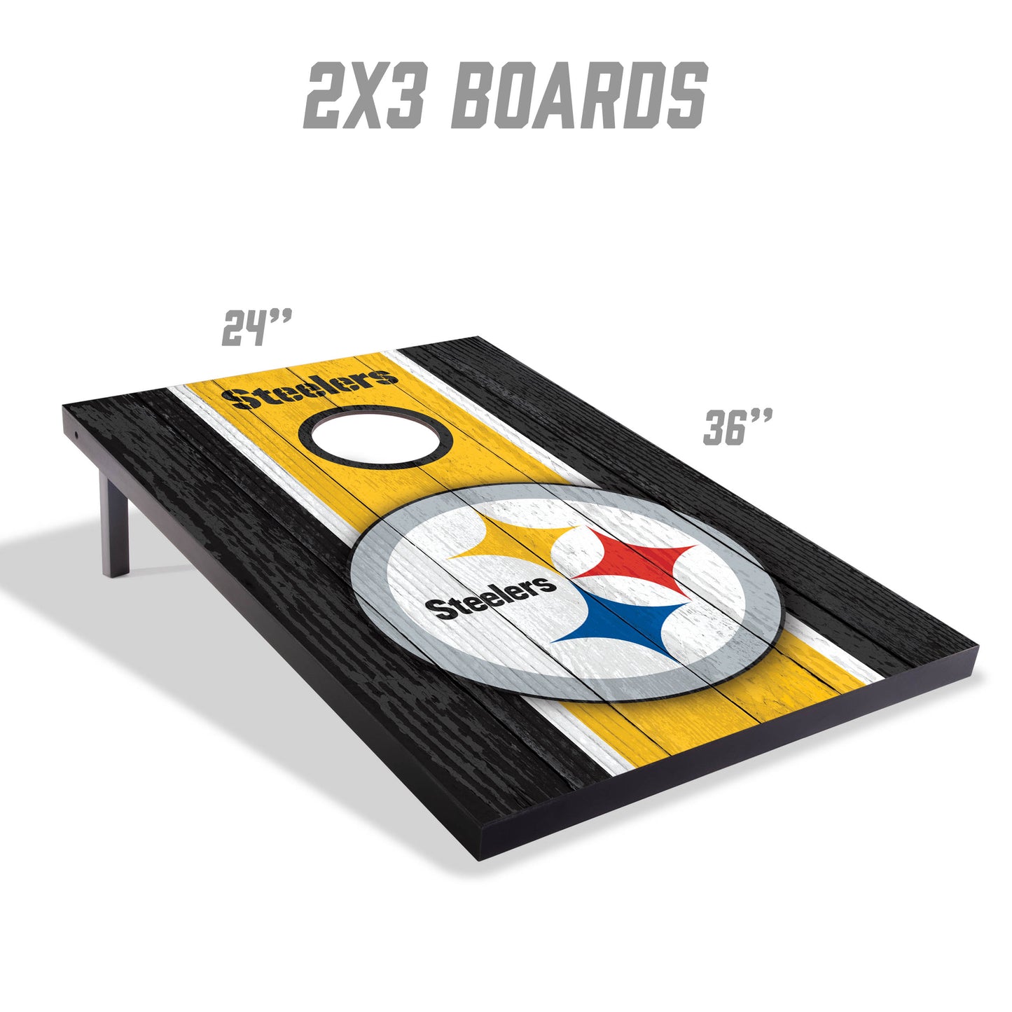 NFL Pittsburgh Steelers 2' x 3' MDF Cornhole Set