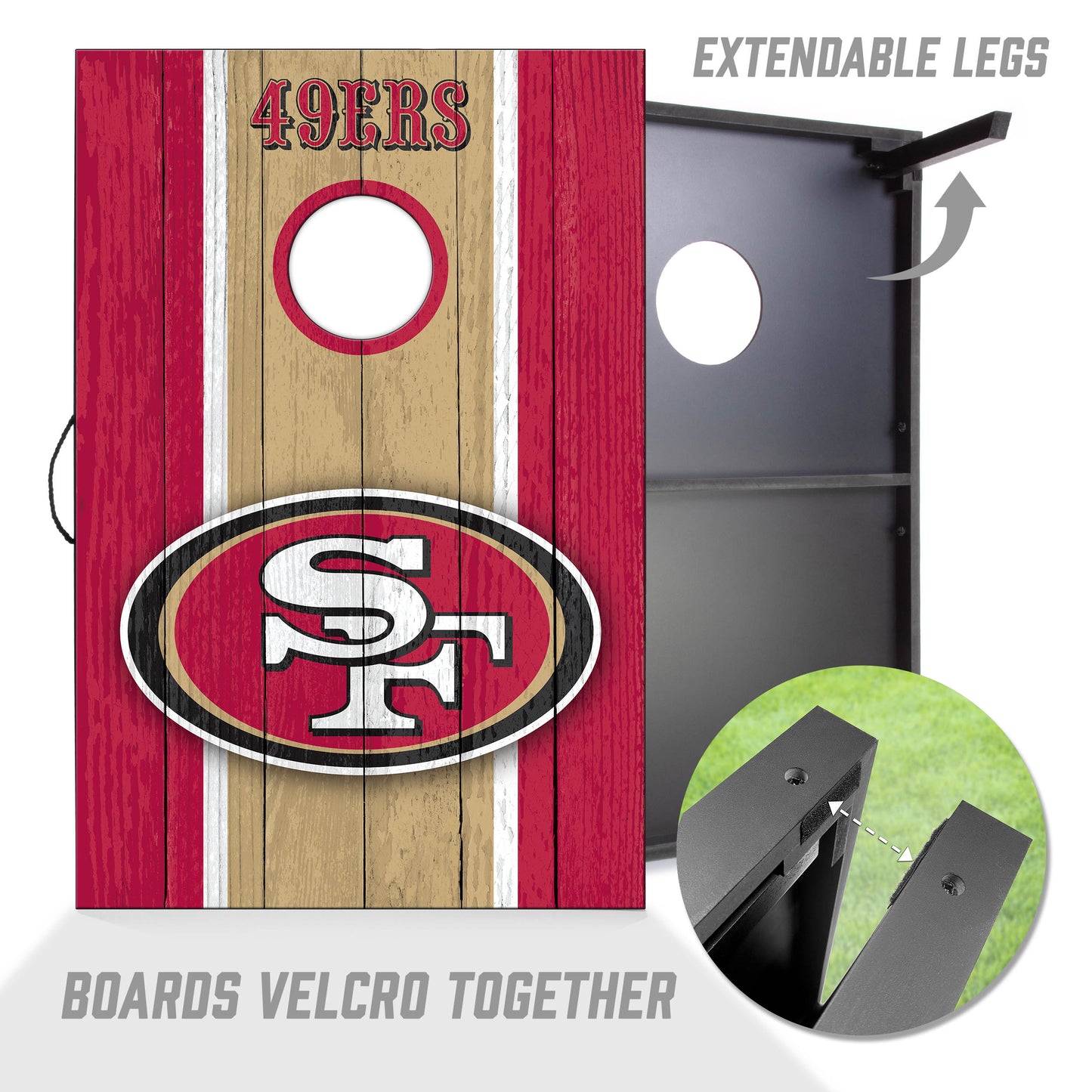 NFL San Francisco 49ers 2' x 3' MDF Cornhole Set