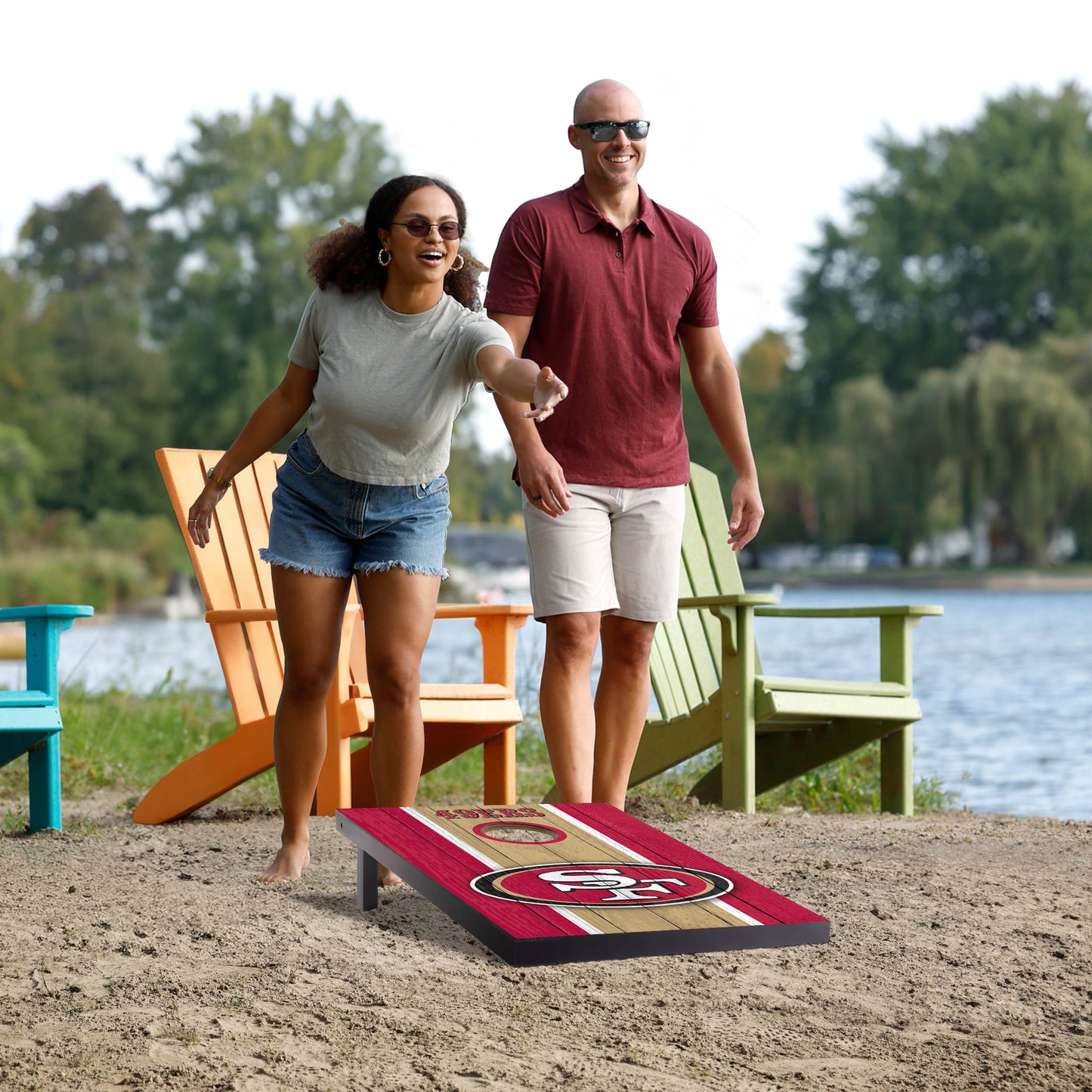 NFL San Francisco 49ers 2' x 3' MDF Cornhole Set