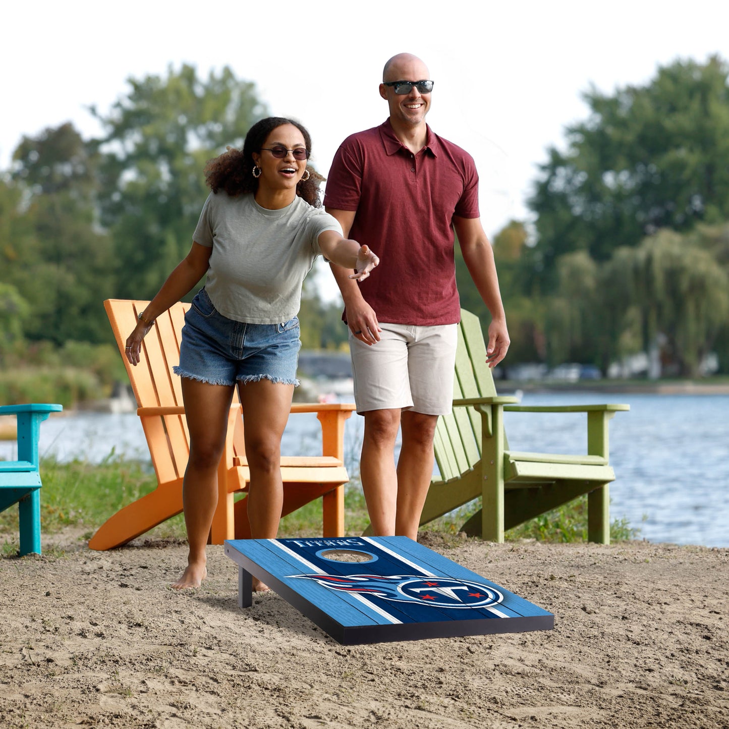 NFL Tennessee Titans 2' x 3' MDF Cornhole Set