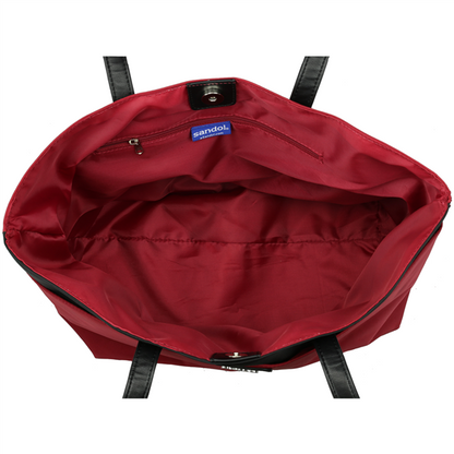 Top-down view of an open Phyllis Handbag 9176 ALABAMA showing its empty, unzipped main compartment.