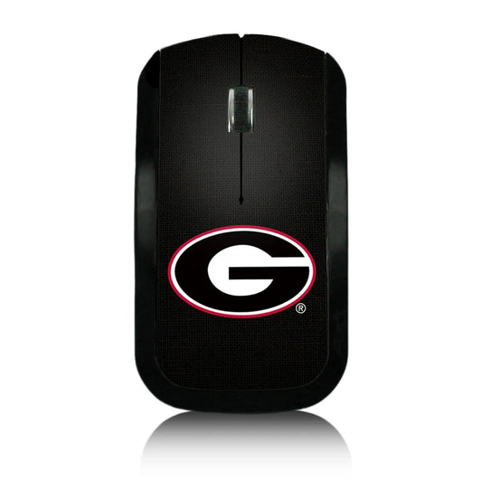Georgia Bulldogs SOLID WORDMARK BLUETOOTH SPEAKER with a distinctive red and white 'g' logo on its back, isolated on a black background.
