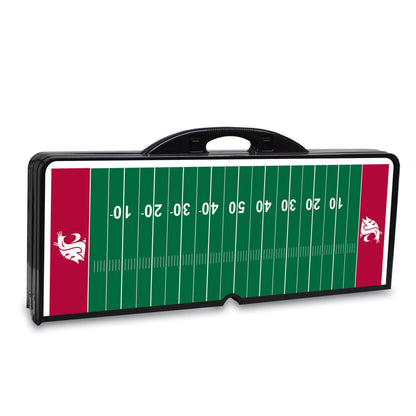 Washington State Cougars Football Field - Picnic Table Portable Folding Table with Seats