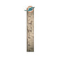 A Miami Dolphins Football and My Dog Sign themed growth chart with team logo at the top, marked in inches on a weathered wood background.