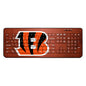 Orange and black CINCINNATI BENGALS STRIPE WIRELESS MOUSE with enlarged letter 'b' design across the keys.