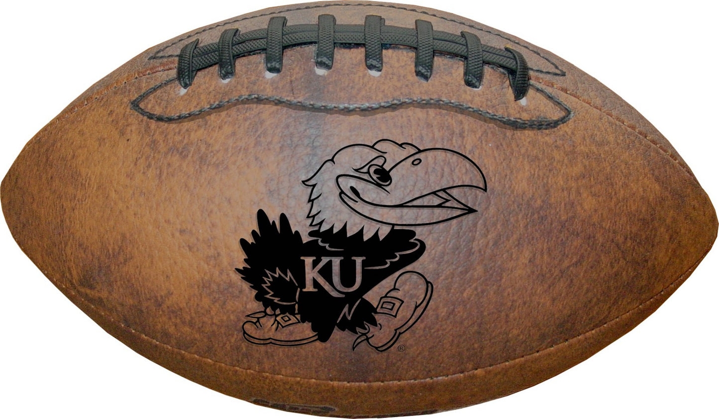 NCAA Kansas Jayhawks 9" Vintage Mini Football