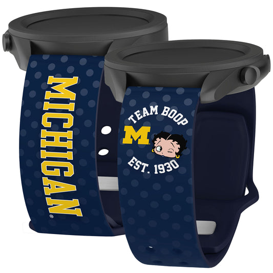 Michigan Wolverines X Betty Boop HD  Watchband for Samsung, Garmin, Fossil, and More