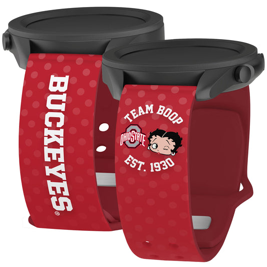 Ohio State Buckeyes X Betty Boop HD  Watchband for Samsung, Garmin, Fossil, and More