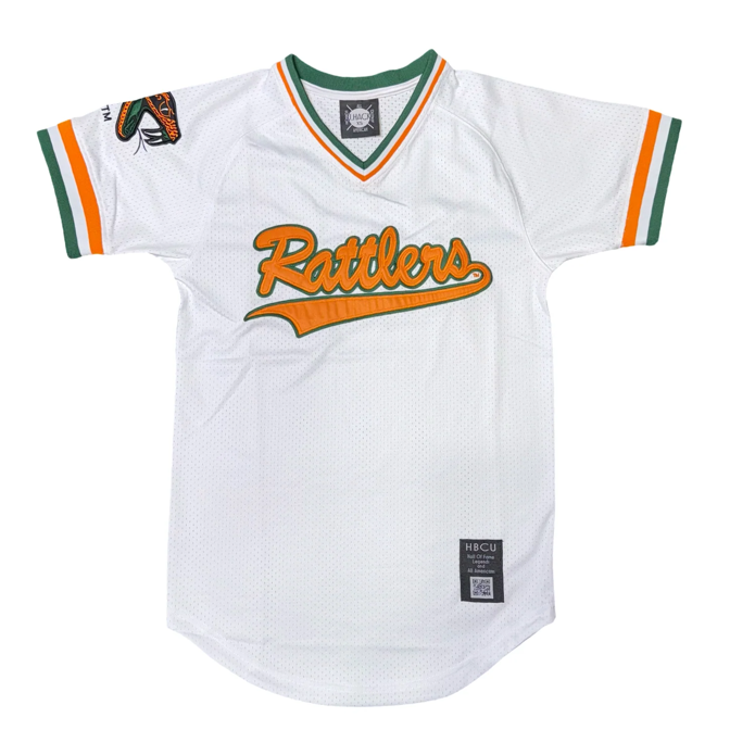 FAMU White Wavey Rattlers Batters Jersey 2.0