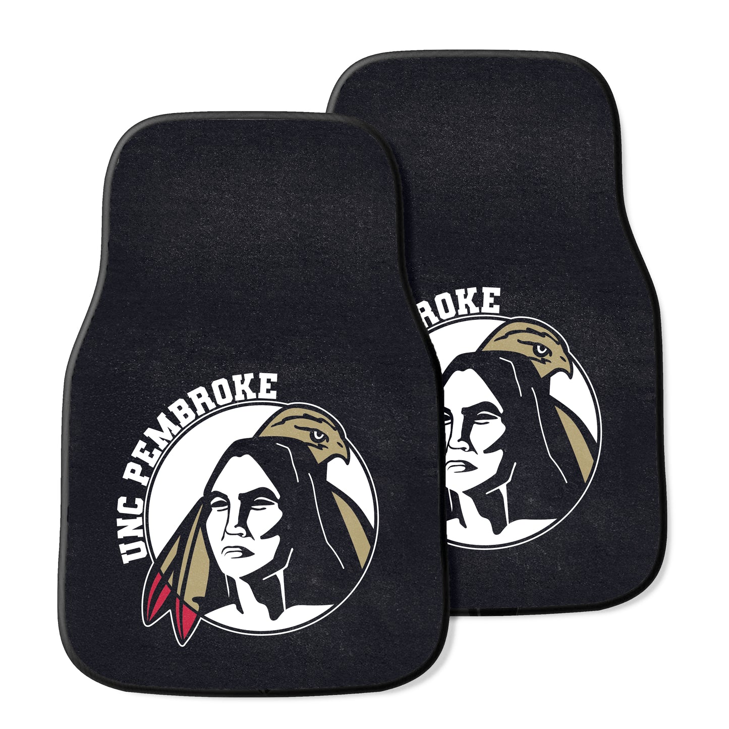North Carolina Pembroke 2-pc Carpet Car Mat Set