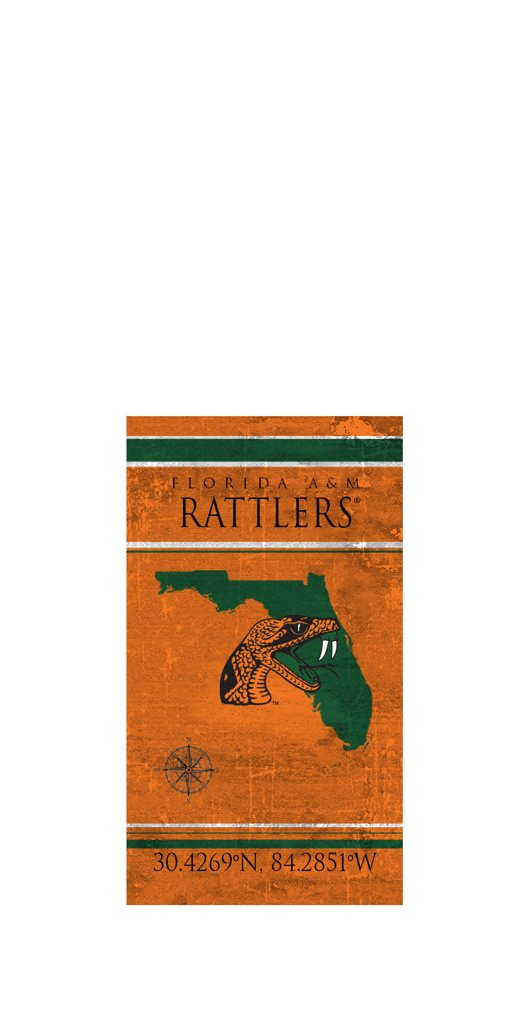 Florida A&M Coordinates Keychain