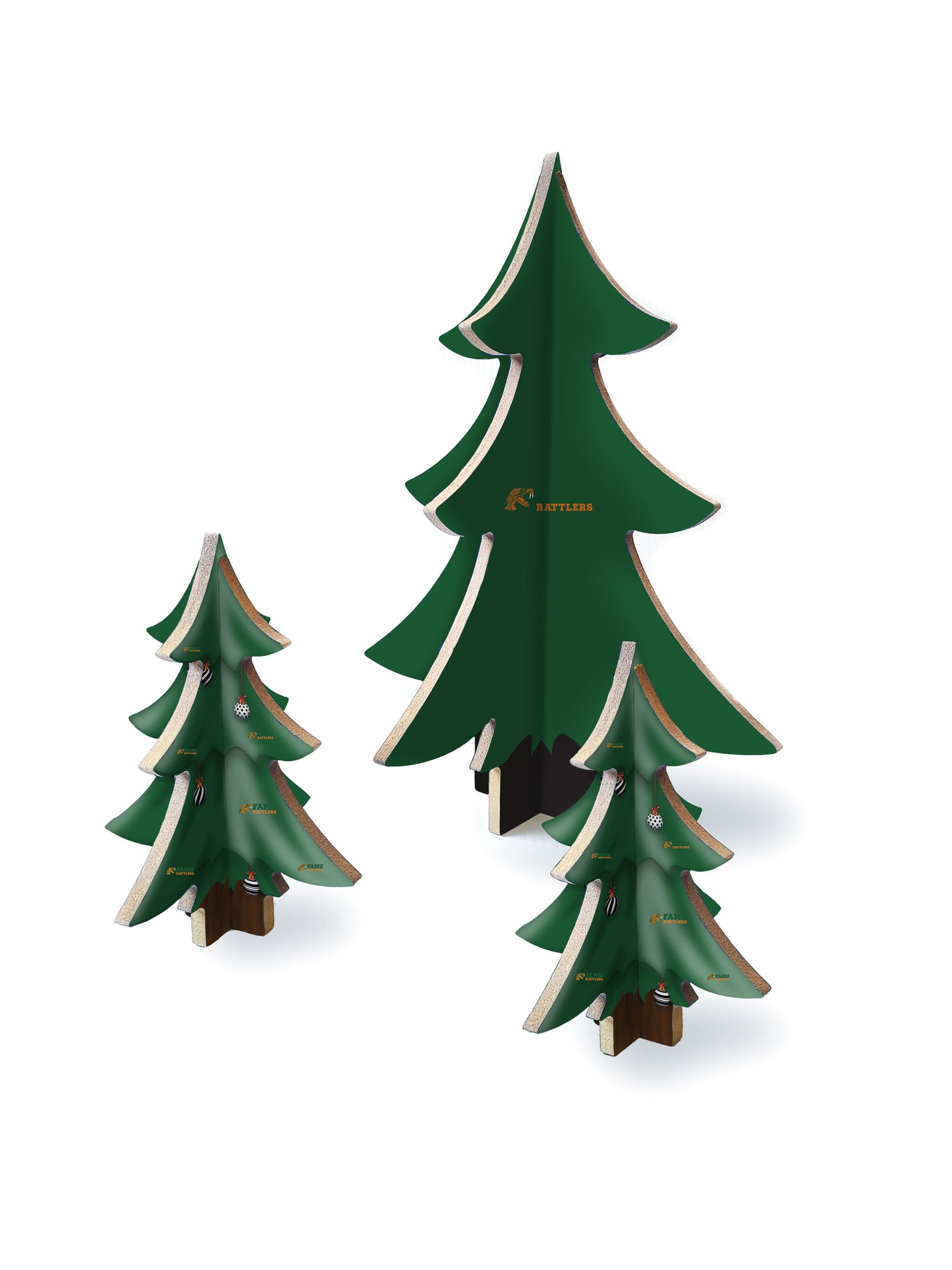 Florida A&M Desktop Tree Set (2 small & 1 large)