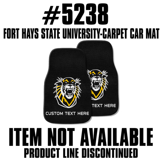 DISCONTINUED Fort Hays State University 2-pc Carpet Car Mat Set