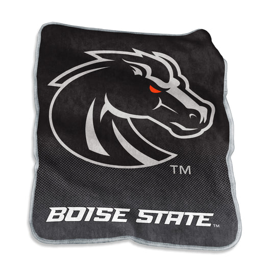 Boise State Blackout Raschel Throw