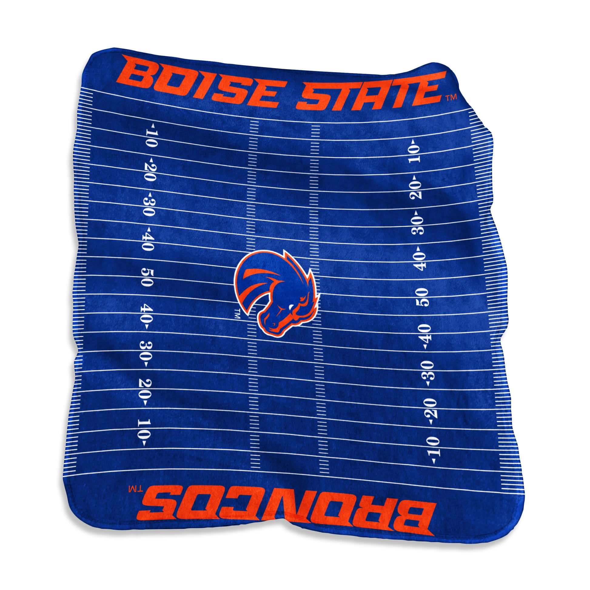 Boise State Football Field Raschel Throw