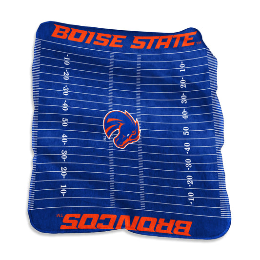 Boise State Football Field Raschel Throw