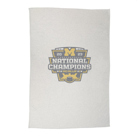Michigan 2023 CFP National Champions Sublimated Sweatshirt Blanket