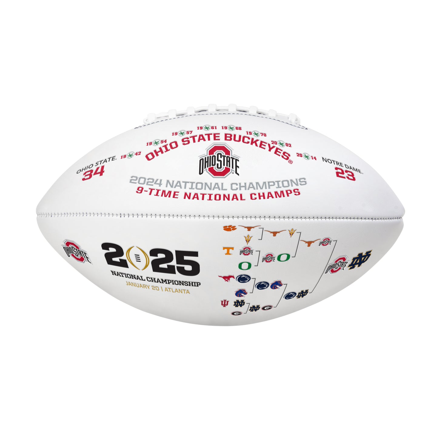 Ohio State 2024 National Champions Custom Debossed Autograph Football