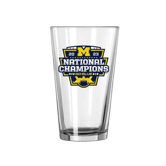 Michigan 2023 CFP National Champions 16oz Pint Glass