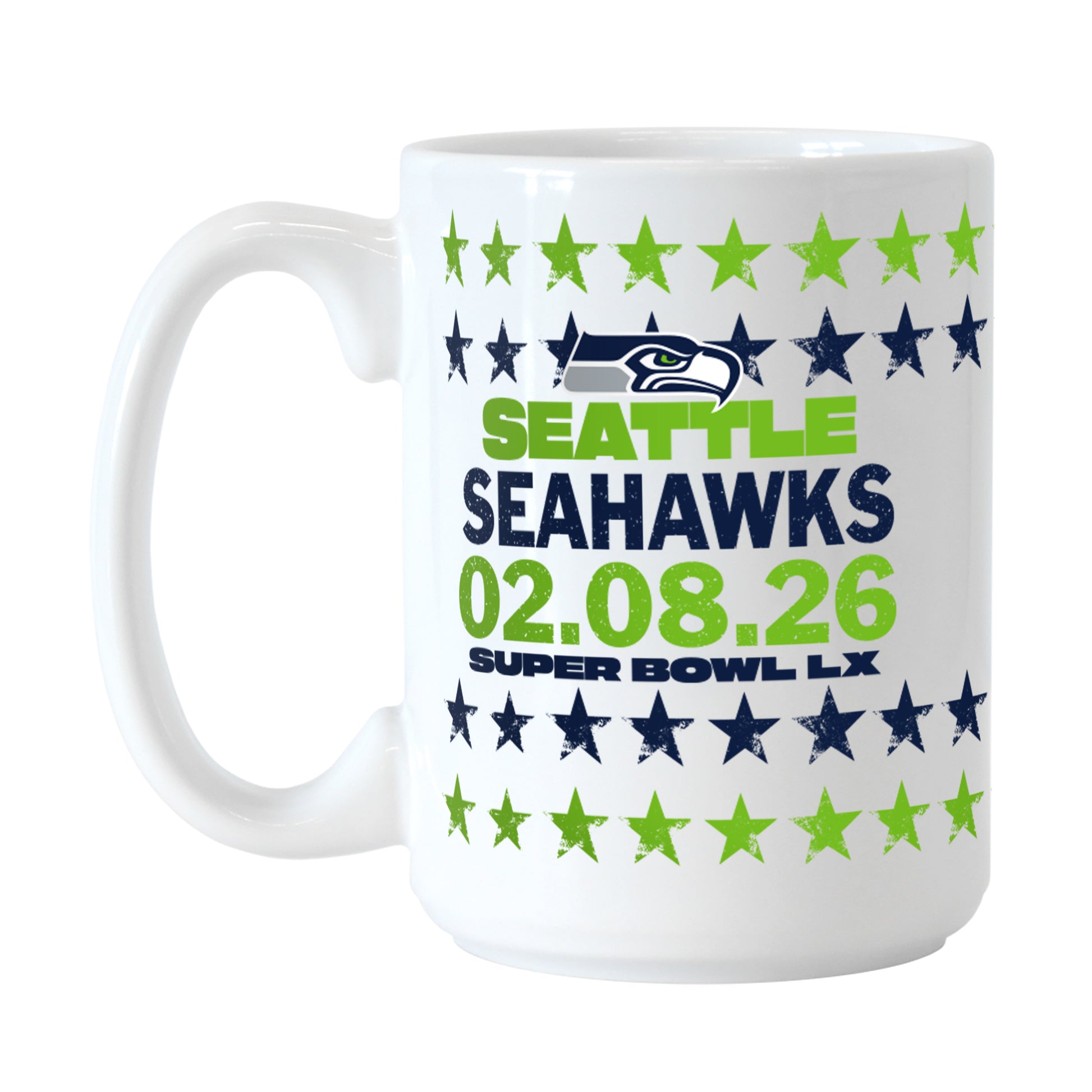Seattle Seahawks 2026 Super Bowl Bound 15oz Sublimated Mug
