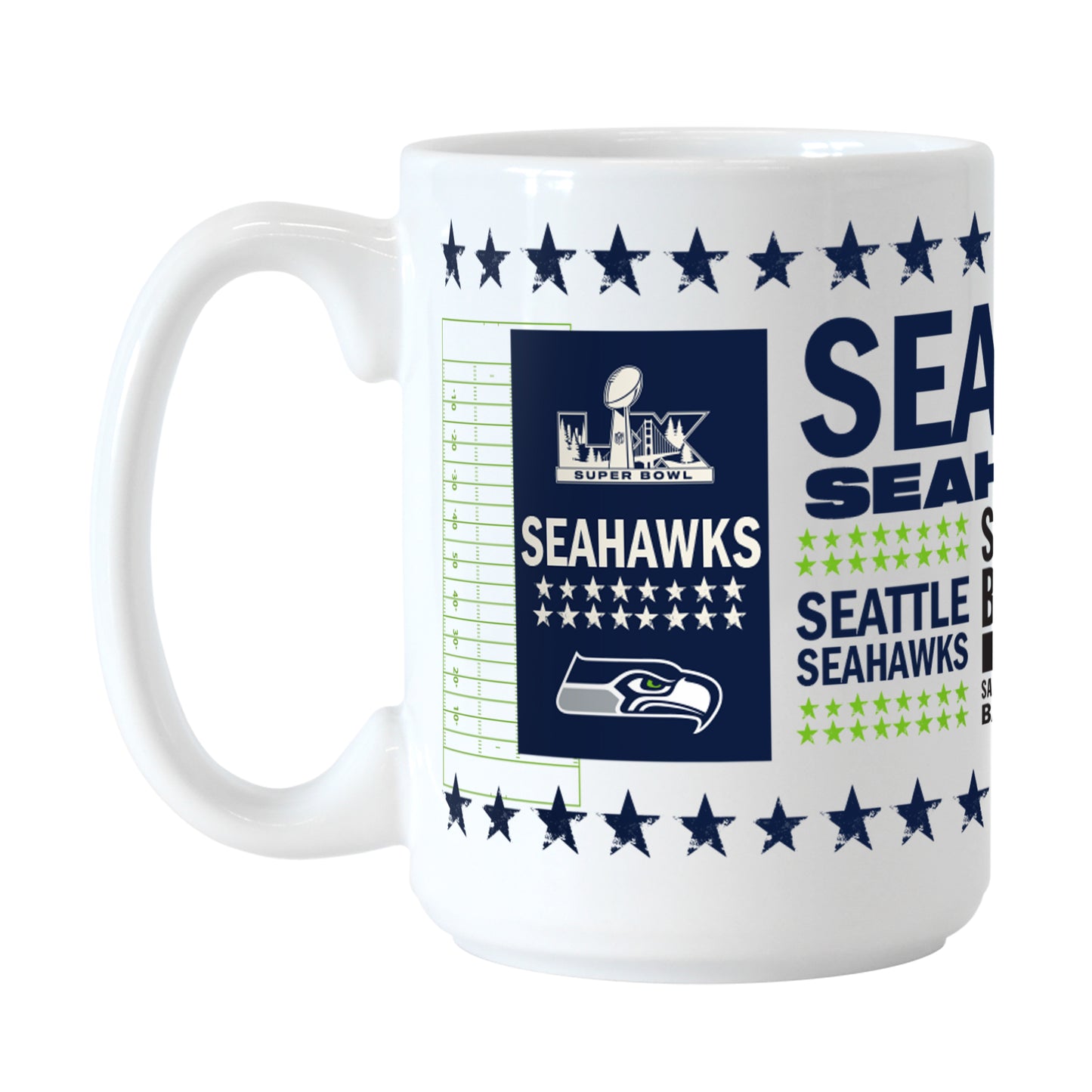 Seattle Seahawks 2026 Super Bowl Champions 15oz Score Sublimated Mug
