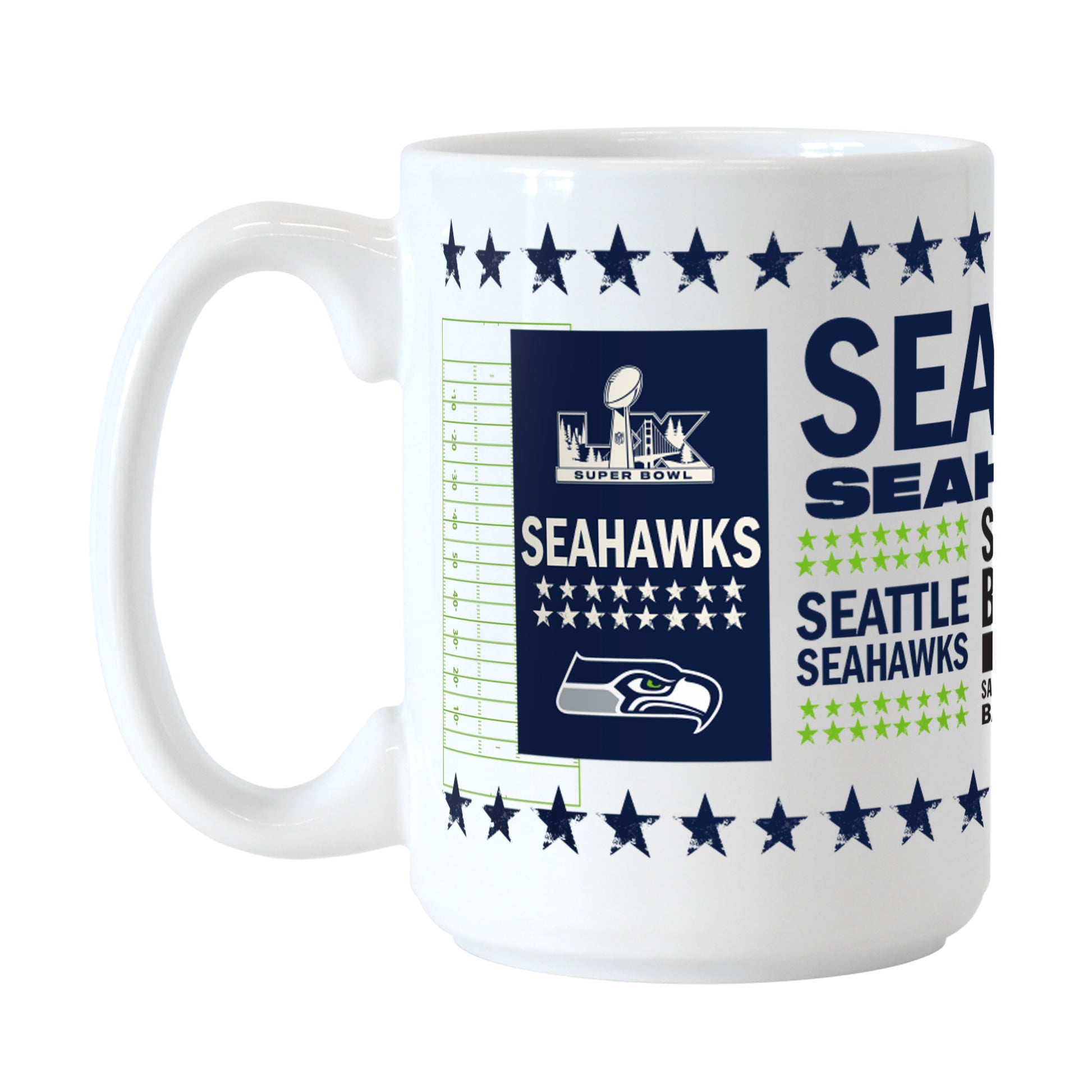 Seattle Seahawks 2026 Super Bowl Champions 15oz Score Sublimated Mug