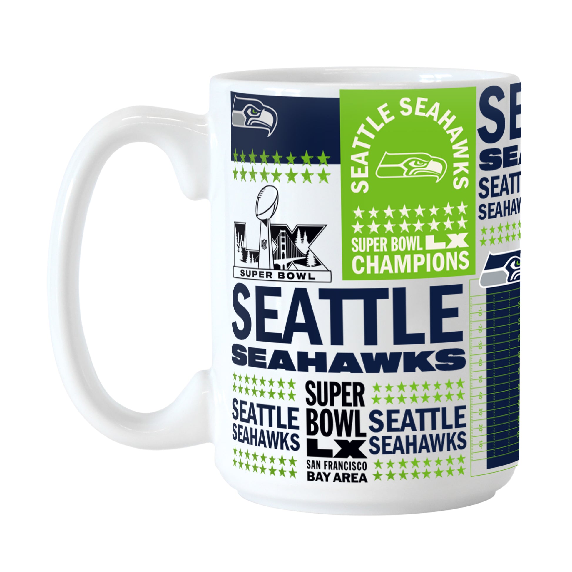 Seattle Seahawks 2026 Super Bowl Champions 15oz Wrap Sublimated Mug