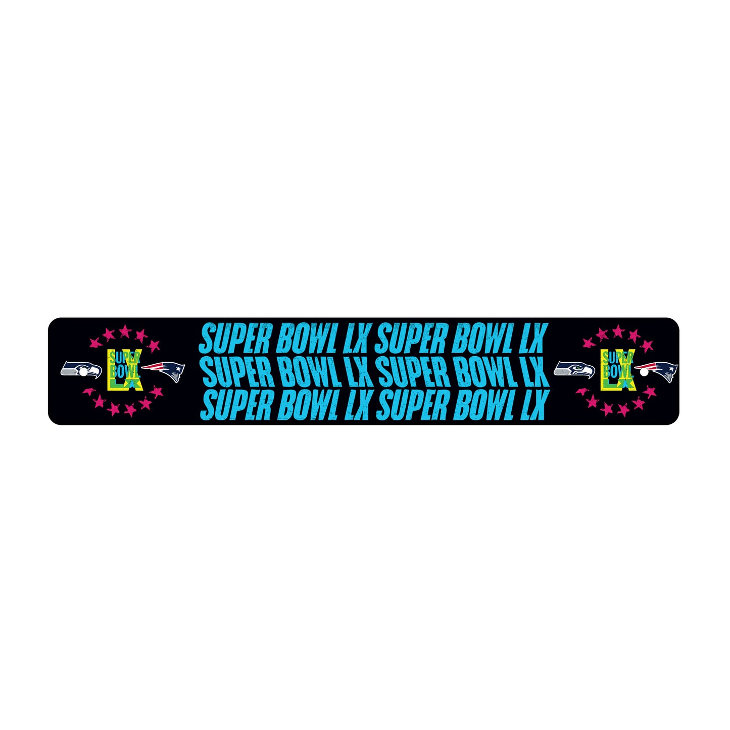 Super Bowl 60 Dueling Metal Street Sign