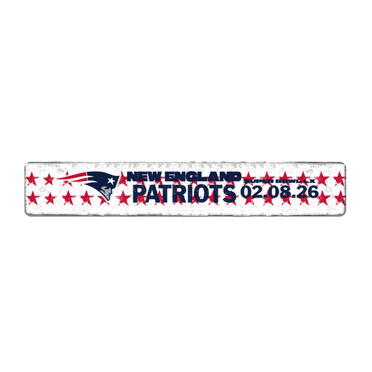 New England Patriots 2026 Super Bowl Bound Metal Street Sign