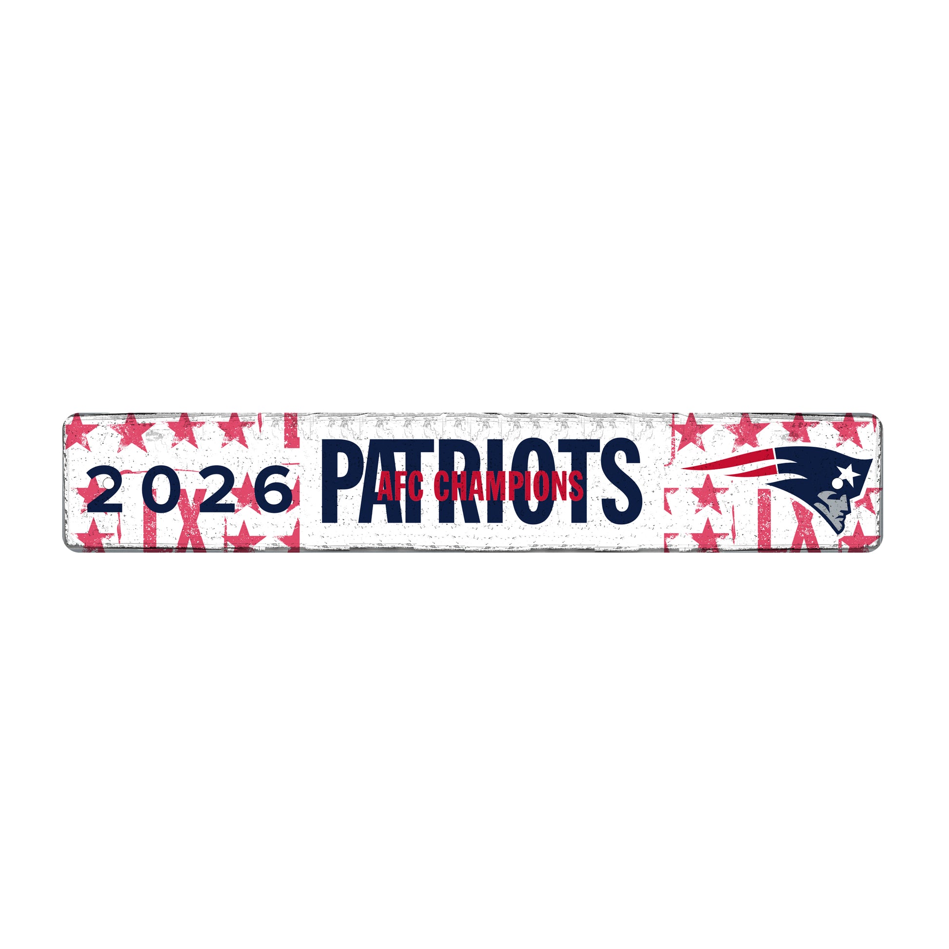 New England Patriots 2026 AFC Champions Metal Street Sign