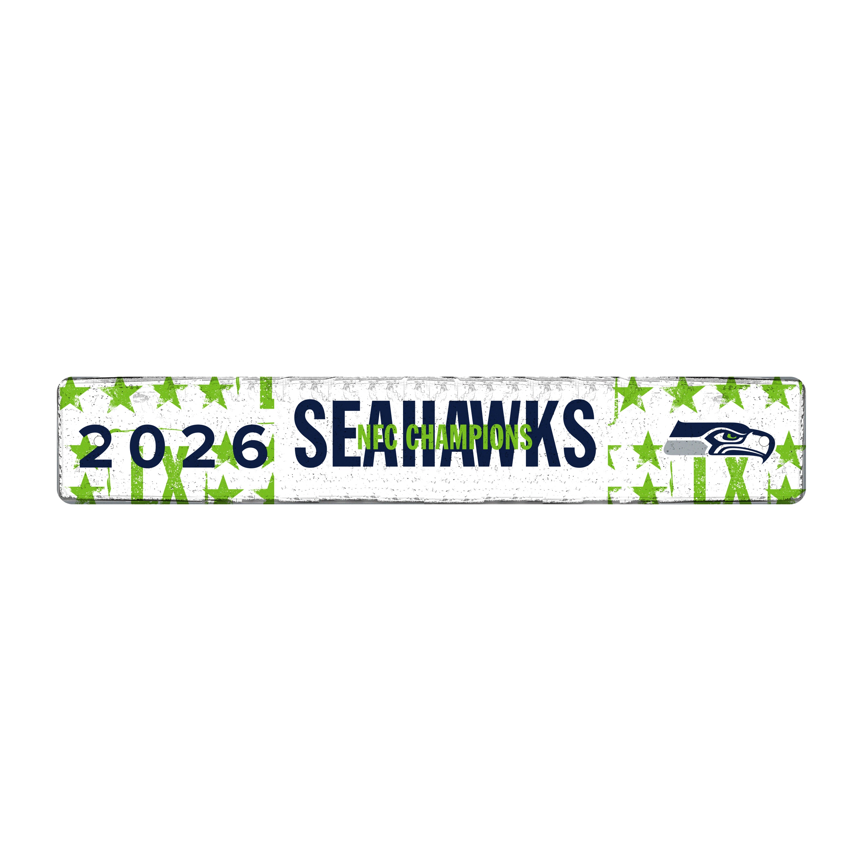 Seattle Seahawks 2026 NFC Champions Metal Street Sign – Comfort 4U