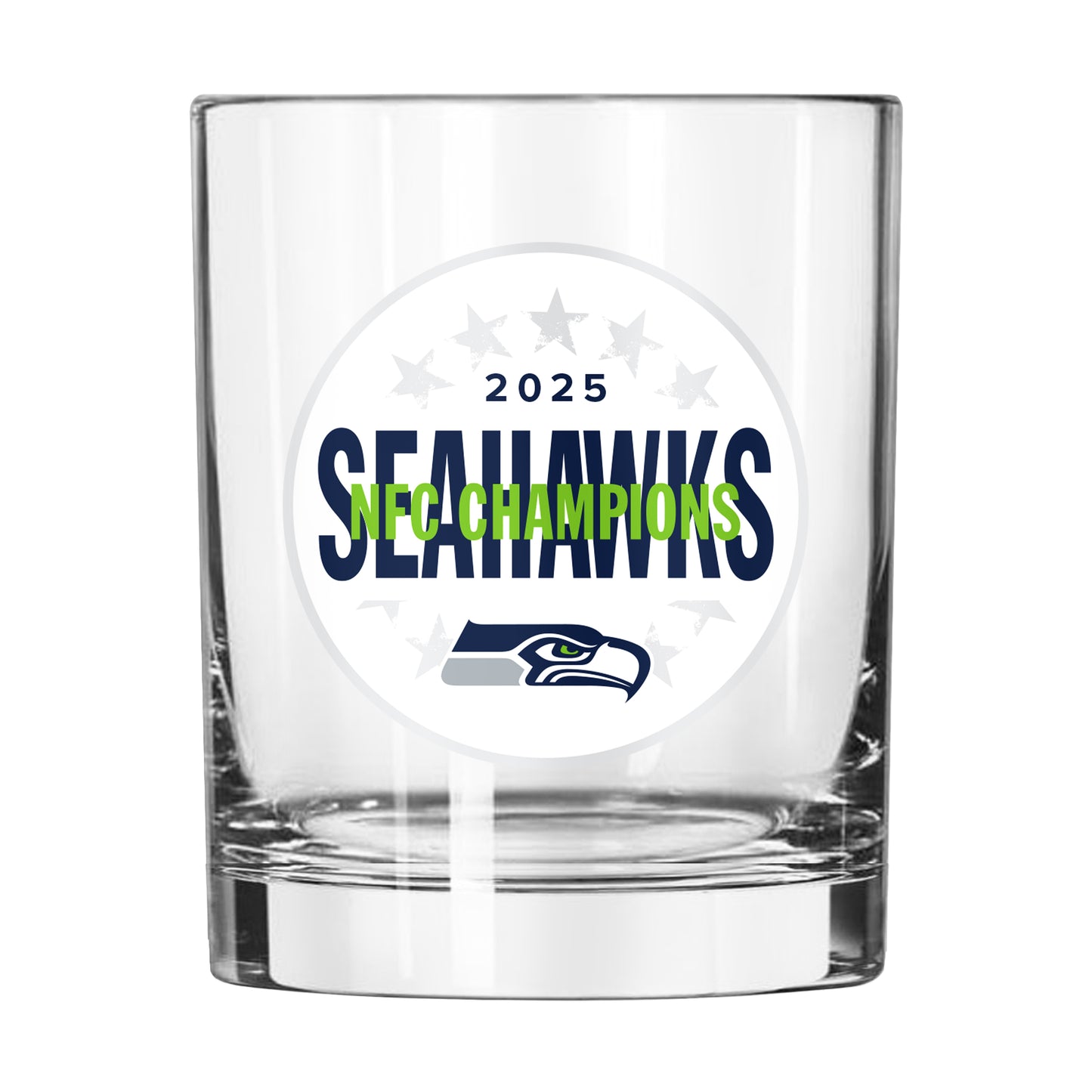 Seattle Seahawks 2026 NFC Champions 14oz Rocks Glass