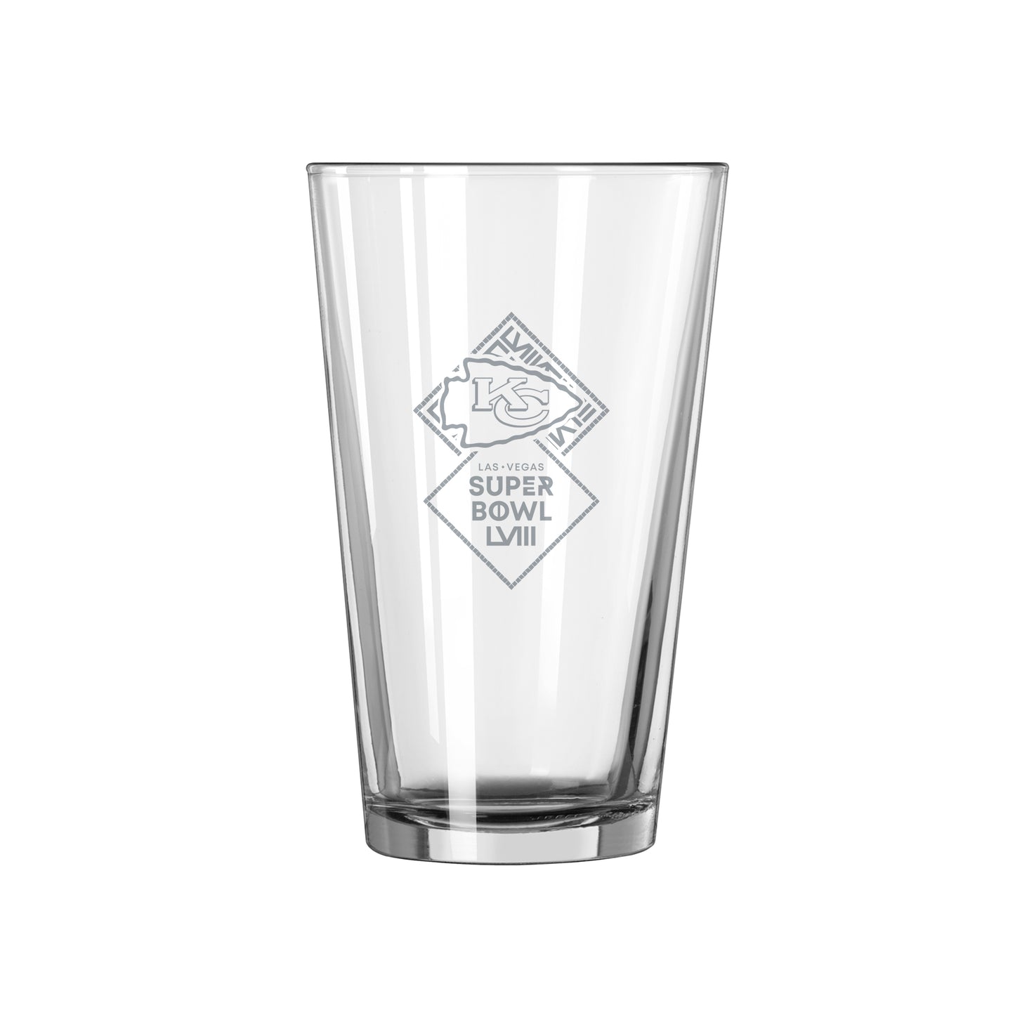 Kansas City Chiefs 16oz SB 58 Bound Etch Pint Glass