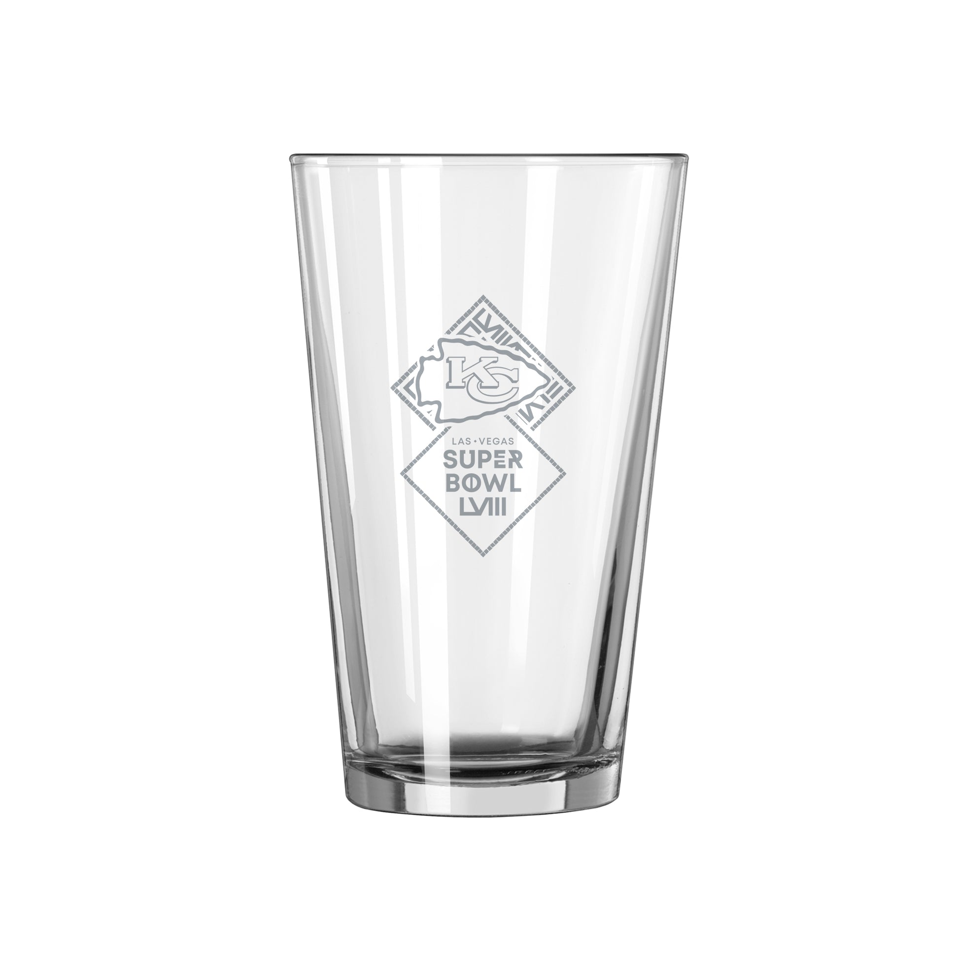 Kansas City Chiefs 16oz SB 58 Bound Etch Pint Glass