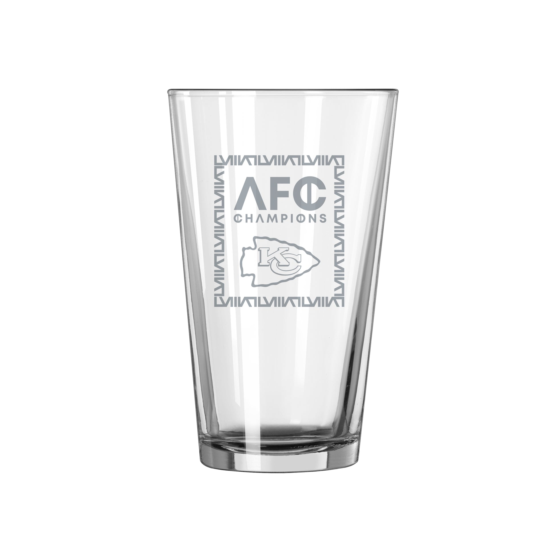 Kansas City Chiefs 16oz Conference Champs Etch Pint Glass