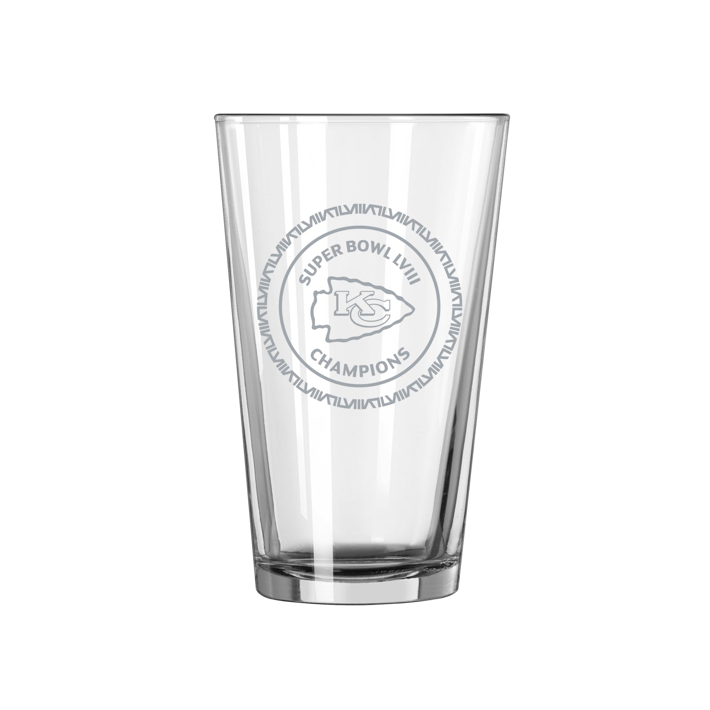 Kansas City Chiefs 16oz SB 58 Champions Etch Pint Glass