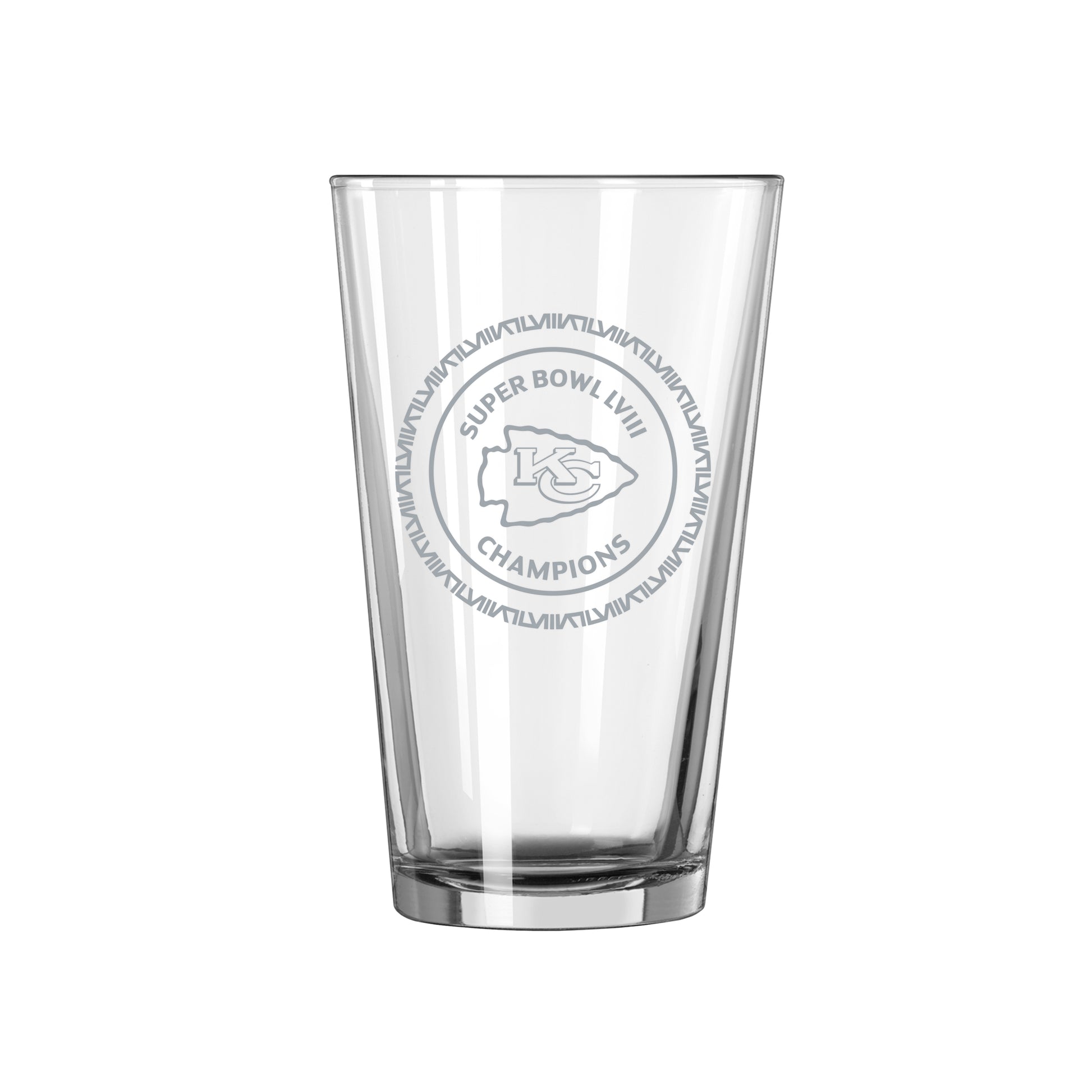 Kansas City Chiefs 16oz SB 58 Champions Etch Pint Glass
