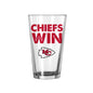 Kansas City Chiefs 16oz SB 58 Champions Score Pint Glass
