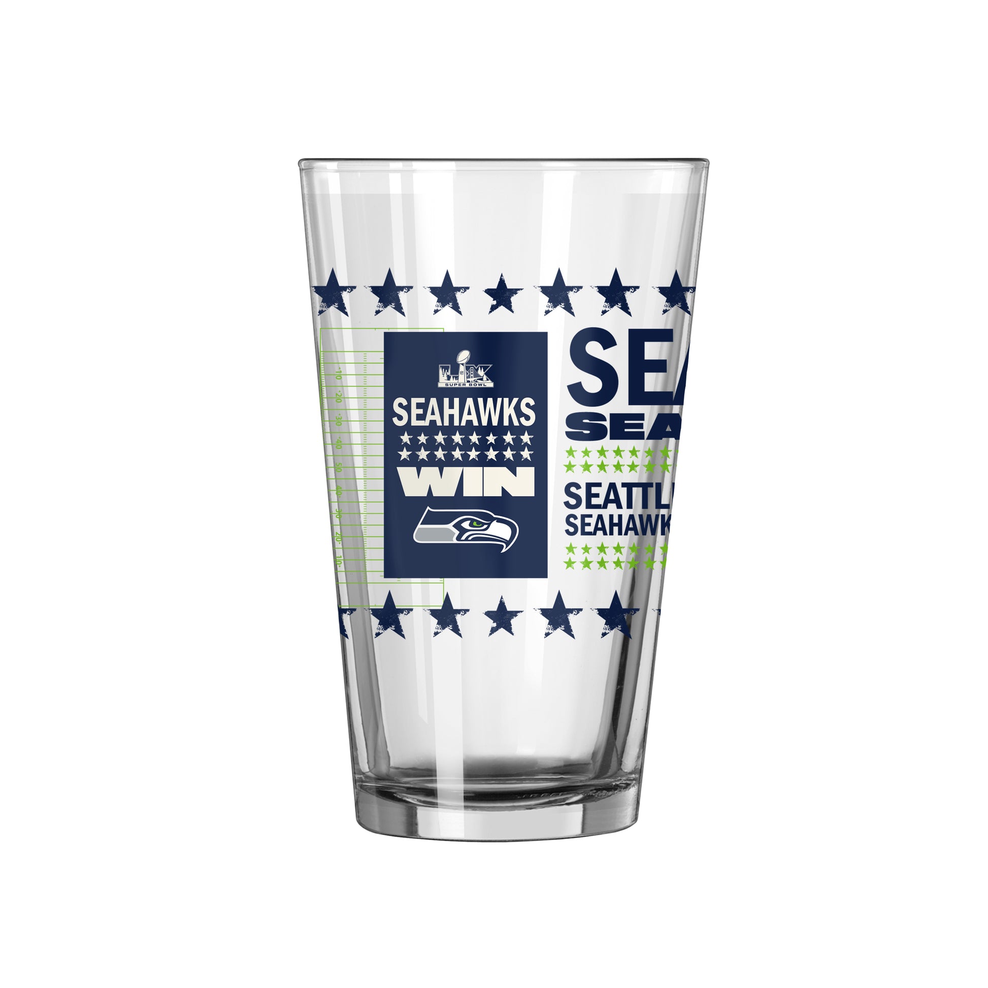 Seattle Seahawks 2026 Super Bowl Champions 16oz Score Pint Glass