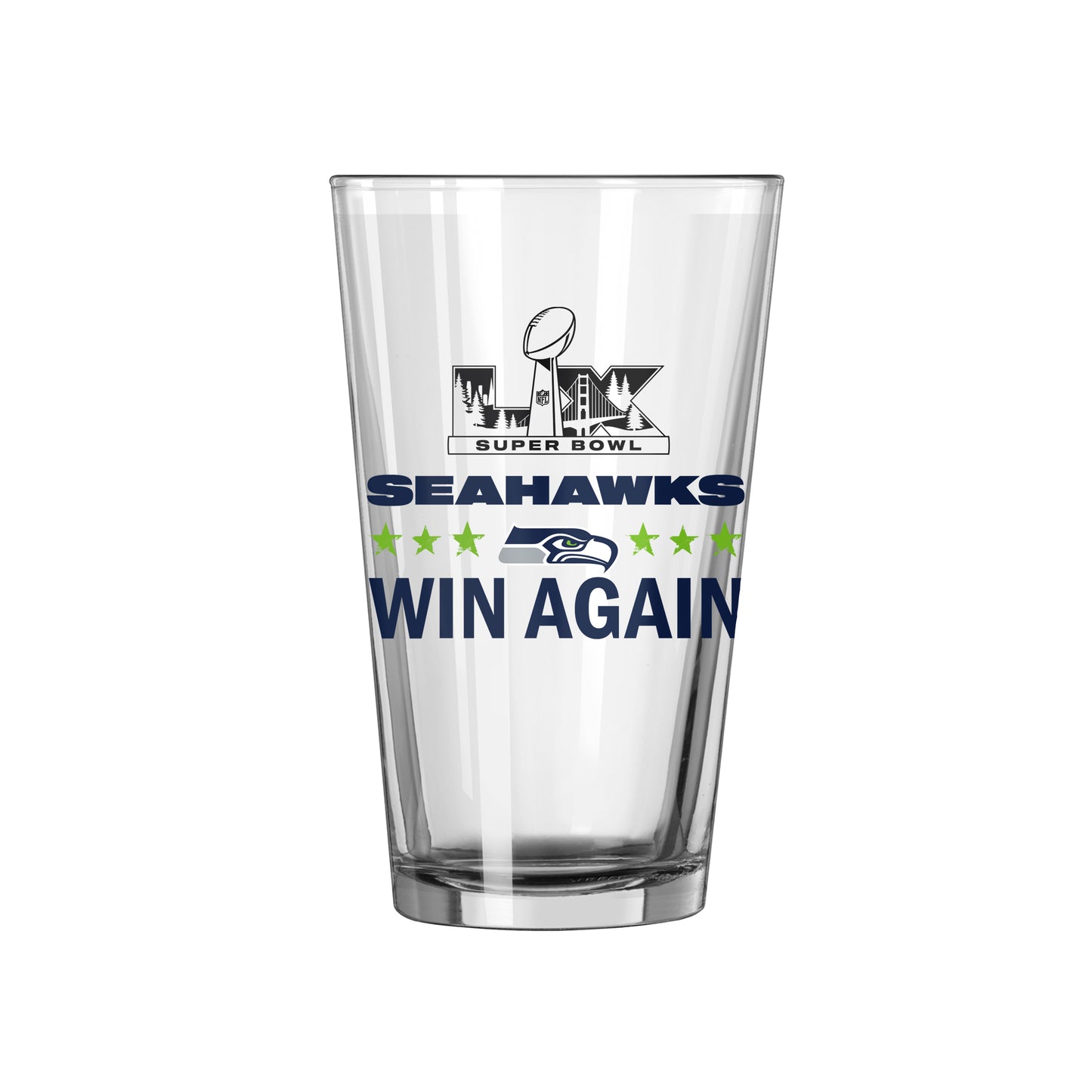 Seattle Seahawks 2026 Super Bowl Champions 16oz Past Champs Pint Glass