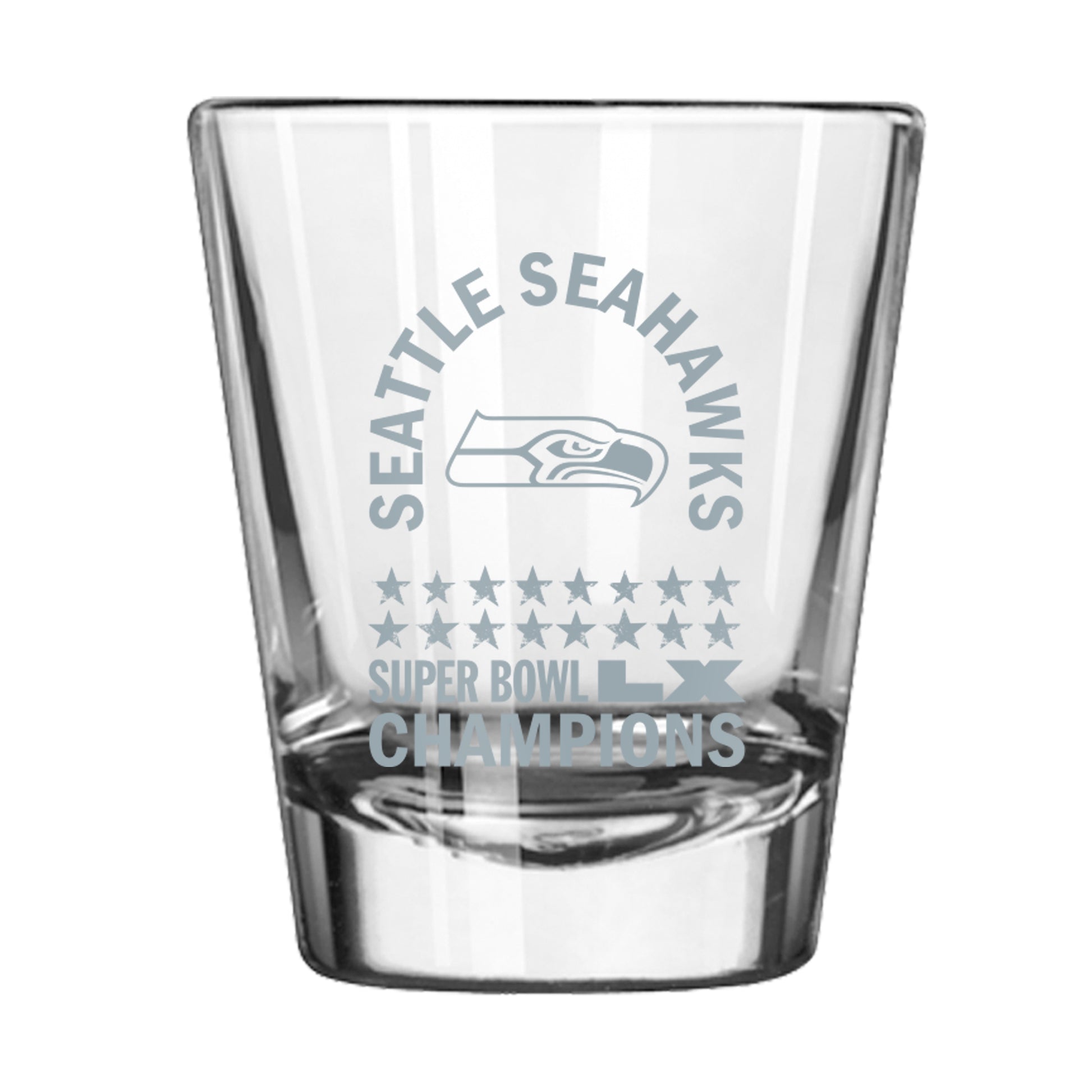 Seattle Seahawks 2026 Super Bowl Champions 2oz Etch Shot Glass