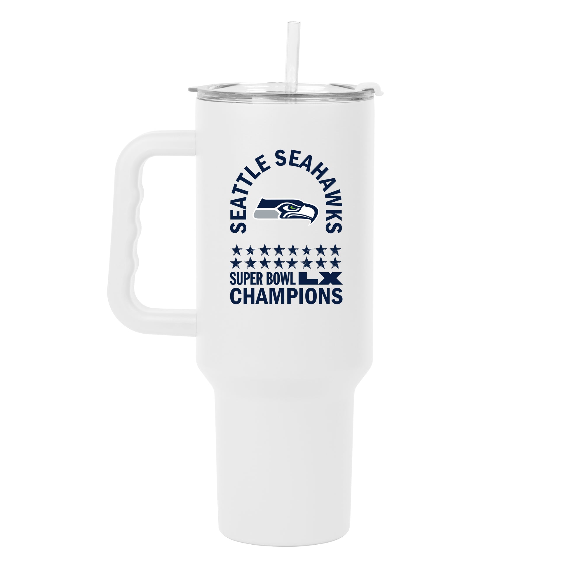 Seattle Seahawks 2026 Super Bowl Champions White 40oz PC Tumbler