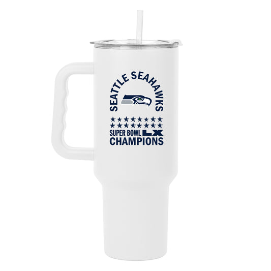 Seattle Seahawks 2026 Super Bowl Champions White 40oz PC Tumbler