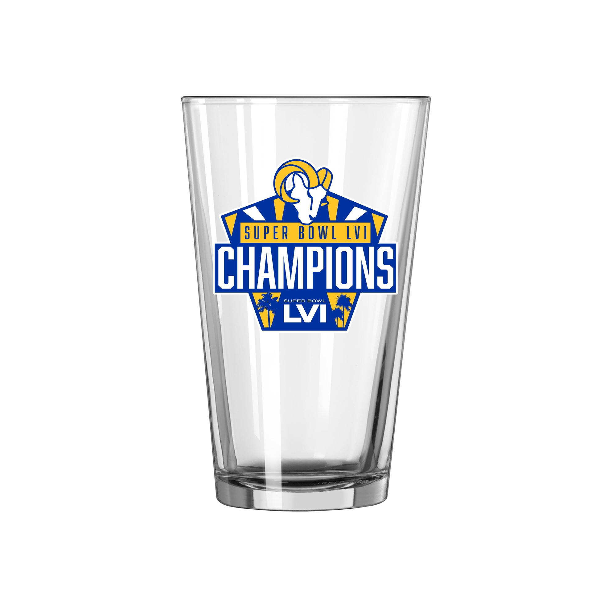 Bud Light/LA Rams 16oz Super Bowl Trophy Pint Glass