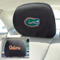 Florida Gator Headrest Cover featuring the university of florida gators logo with an alligator graphic on top and the word "gators" on the bottom.