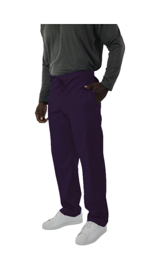 Man in a gray long-sleeve shirt and UltraSoft Unisex Cargo 6-Pocket Pants 313C standing with one hand in his pocket, wearing white sneakers.