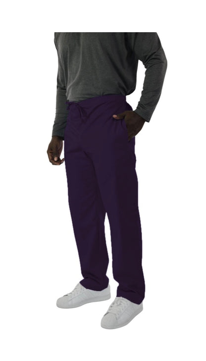 Man in a gray long-sleeve shirt and UltraSoft Unisex Cargo 6-Pocket Pants 313C standing with one hand in his pocket, wearing white sneakers.